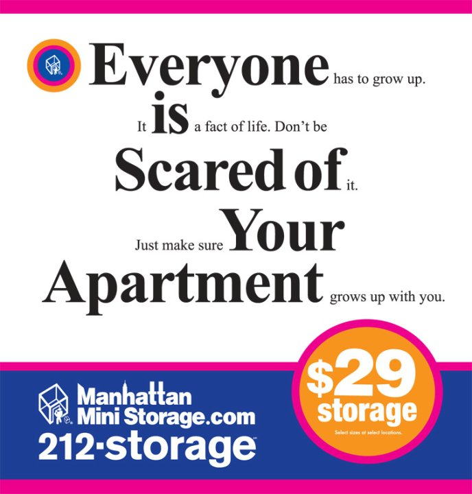 Manhattan Mini Storage Billboard - scary apartment